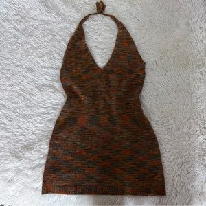 Knit sunset mini dress